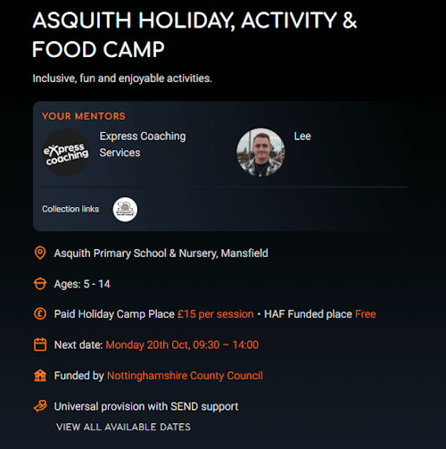 Express Coaching Services Asquith HAF October Camp