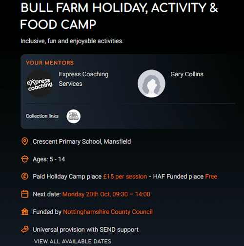 Express Coaching Services Bull Farm HAF October Camp