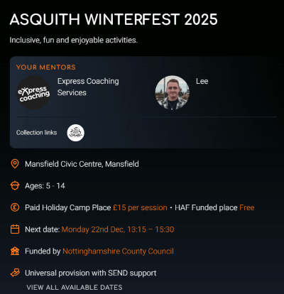 HAF Asquith 2 Express Coaching Services Asquith HAF October Camp