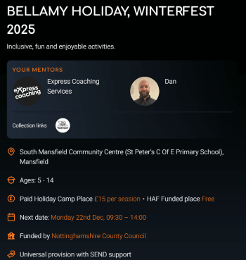 bellamy 2 Express Coaching Services Bellamy HAF October Camp